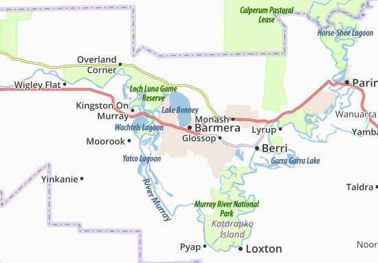 Mapa Barmera