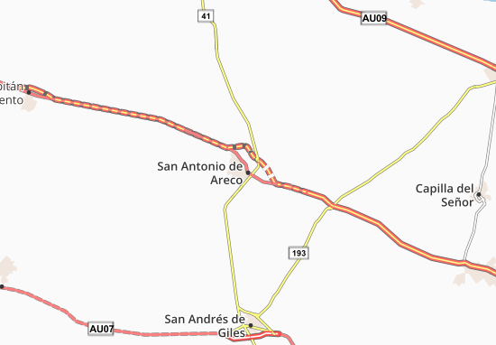 Kaart Plattegrond San Antonio de Areco