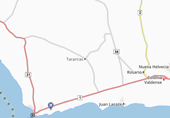 Kaart Plattegrond Tarariras
