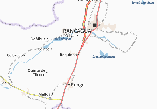 Karte Stadtplan Requínoa