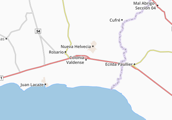 Mapa Colonia Valdense