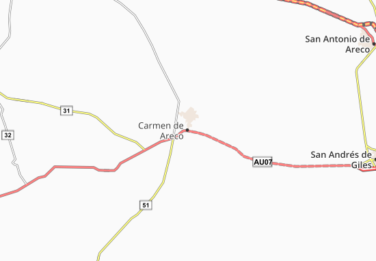 Kaart Plattegrond Carmen de Areco
