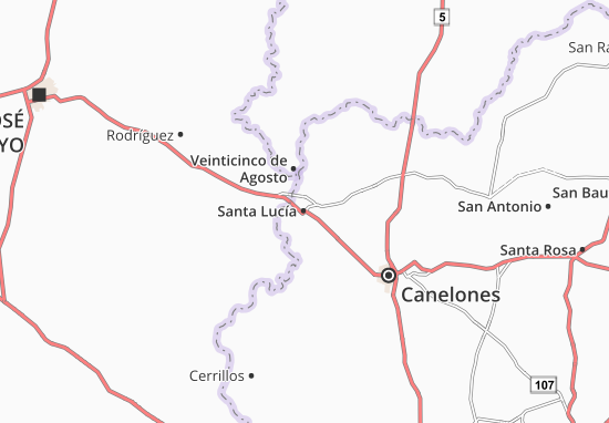 Karte Stadtplan Santa Lucía
