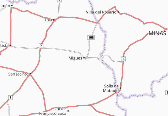 Karte Stadtplan Migues