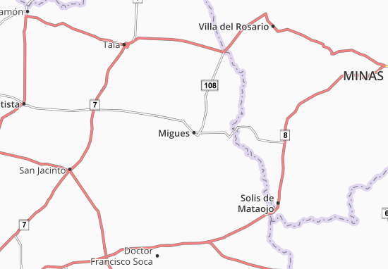 Karte Stadtplan El Colorado De Migues
