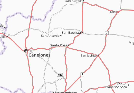 Kaart Plattegrond Santa Rosa
