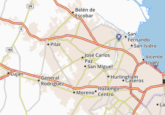 José Carlos Paz Map