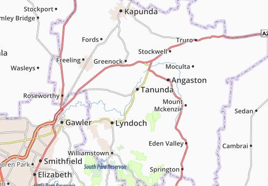 Mapa Tanunda