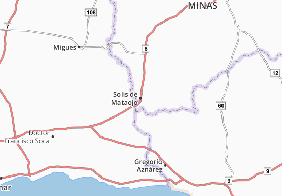 Karte Stadtplan Solis de Mataojo