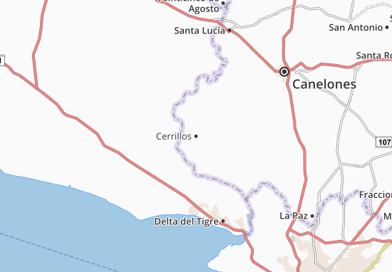 Kaart Plattegrond Cerrillos