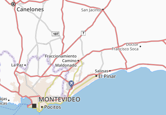 Karte Stadtplan Pando
