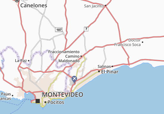 Kaart Plattegrond Fraccionamiento Camino Maldonado