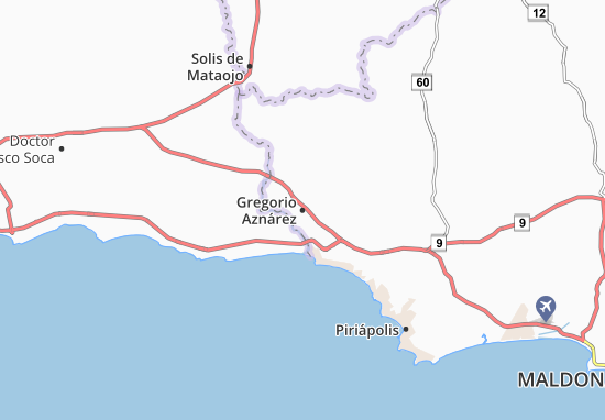 Karte Stadtplan Gregorio Aznárez