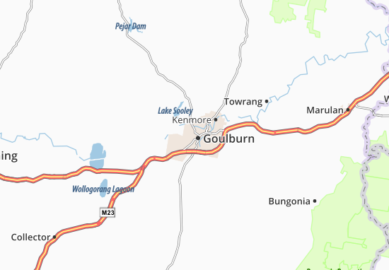 Kaart Plattegrond Goulburn