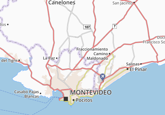 Kaart Plattegrond Villa Crespo y San Andrés