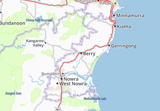 Karte Stadtplan Berry