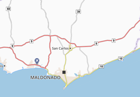 Kaart Plattegrond San Carlos