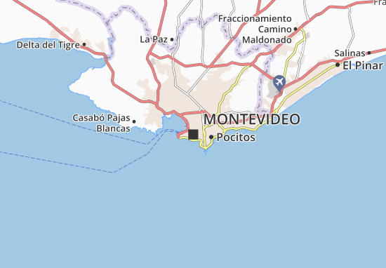 Karte Stadtplan Montevideo
