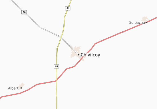 Kaart Plattegrond Chivilcoy