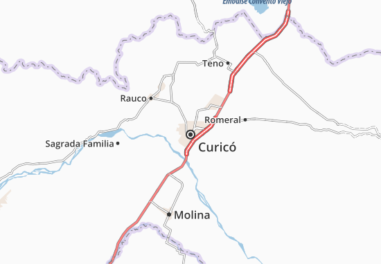 Kaart Plattegrond Curicó