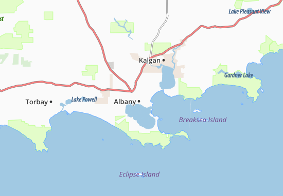 Mapa Albany