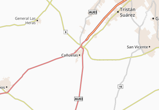 Kaart Plattegrond Cañuelas