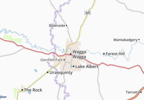 Karte Stadtplan North Wagga