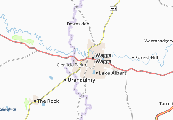 Karte Stadtplan Wagga Wagga