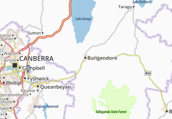 Karte Stadtplan Bungendore