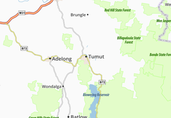 Karte Stadtplan Tumut
