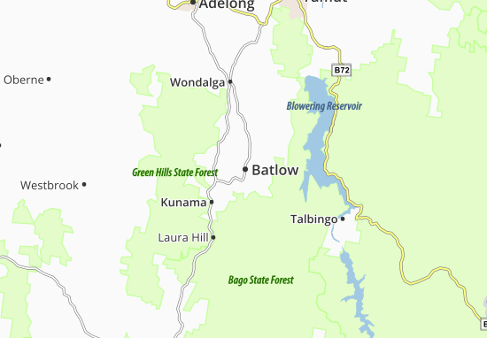 Karte Stadtplan Batlow