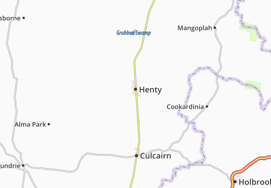 Mapa Henty
