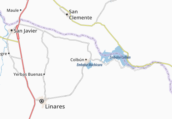 Kaart Plattegrond Colbún