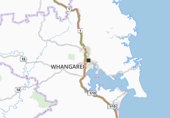Kaart Plattegrond Whangarei