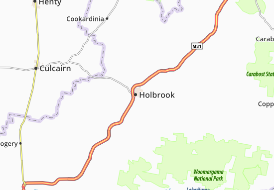 Karte Stadtplan Holbrook