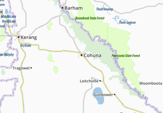 Karte Stadtplan Cohuna