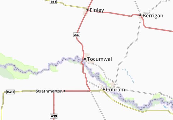Karte Stadtplan Tocumwal