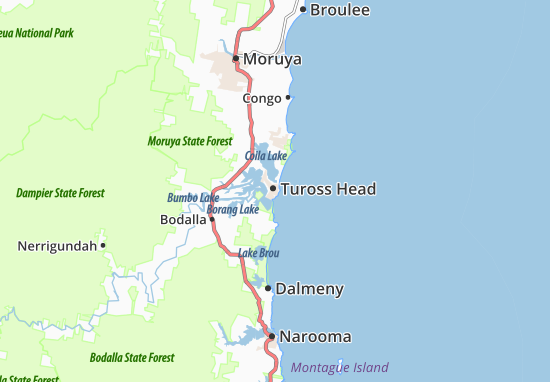 Karte Stadtplan Tuross Head