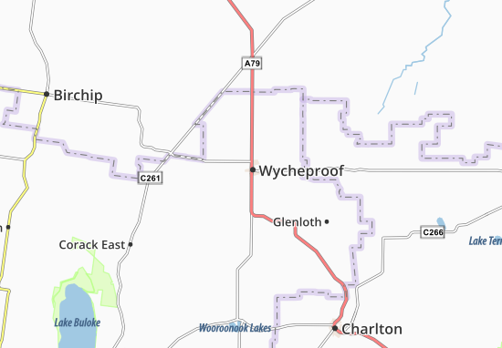 Karte Stadtplan Wycheproof