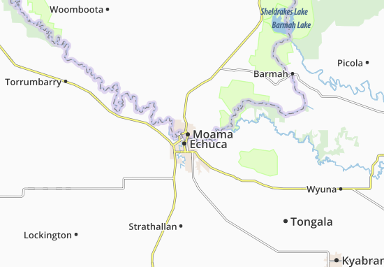Karte Stadtplan Moama