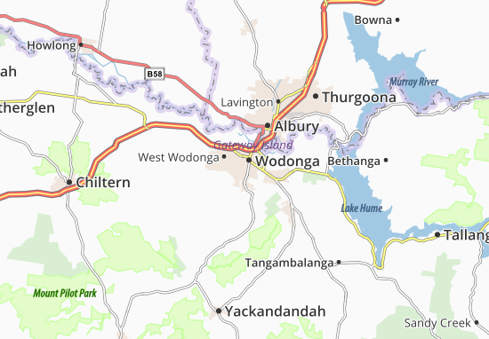 Mapa Wodonga