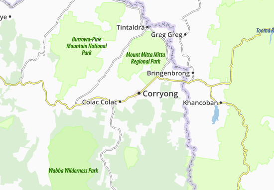 Kaart Plattegrond Corryong