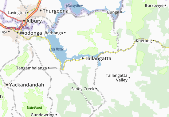 Mapa Tallangatta
