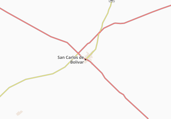 Kaart Plattegrond San Carlos de Bolivar