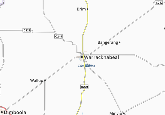 Karte Stadtplan Warracknabeal