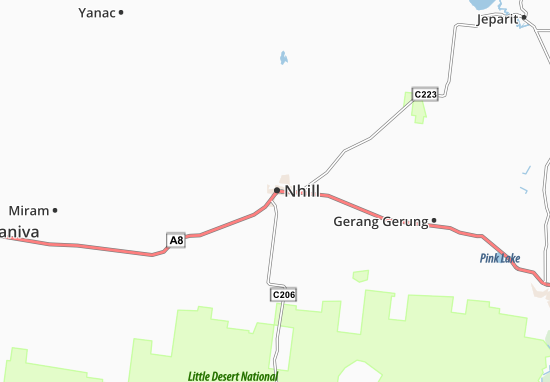 Mapa Nhill