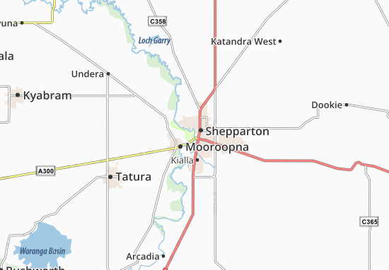 Karte Stadtplan Shepparton