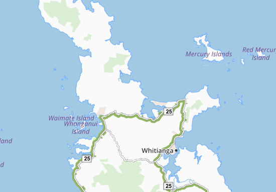 Karte Stadtplan Whangapoua