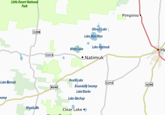 Karte Stadtplan Natimuk