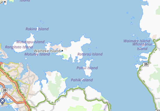 Kaart Plattegrond Cowes Bay